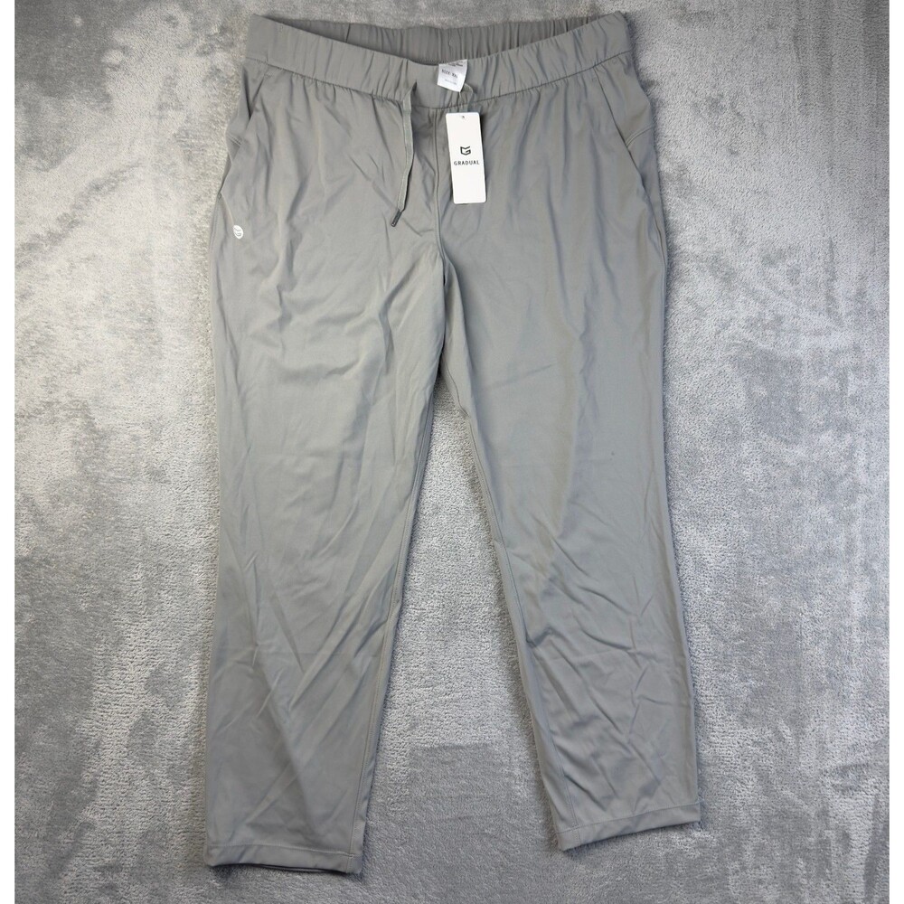 G Gradual Pants Mens Extra Extra Large Gray Stretch Ankle Sweatpants Active NWT